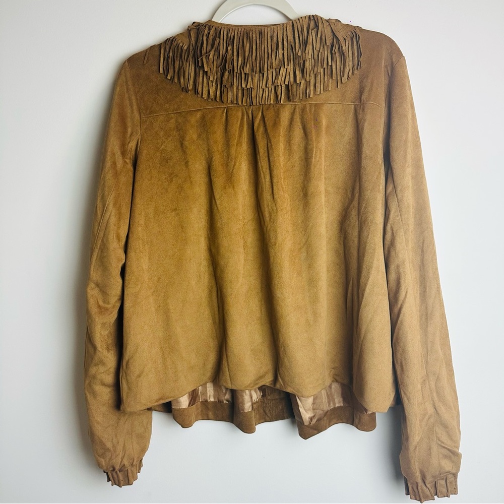 Miilla Women Large Fringe Western Jacket‎ Brushed  Pintuck Lightweight.A16 - Picture 6 of 8
